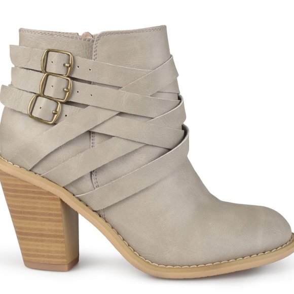 Journee Collection Strap Women's Ankle Boots - Picture 4 of 8